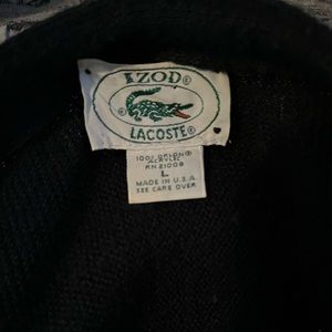 Vintage izod Lacoste cardigan 100% acrylic Made in the USA